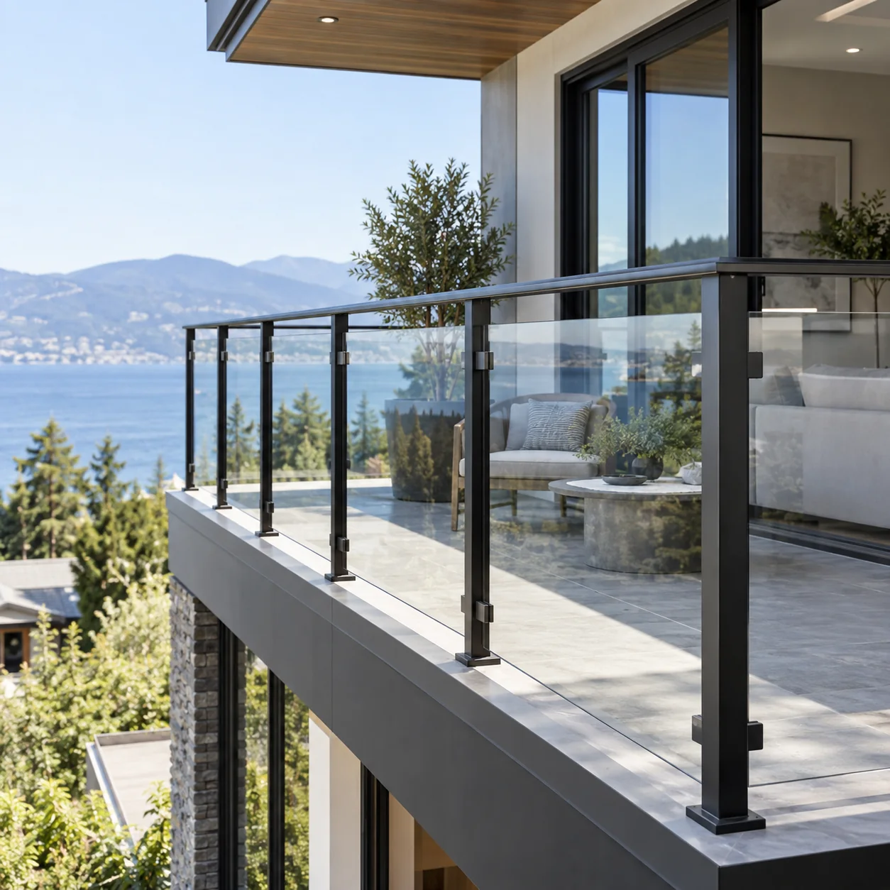 BLACK FRAME BALCONY — Rogerco Stairs