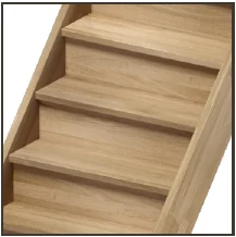 Escalier avec contremarches